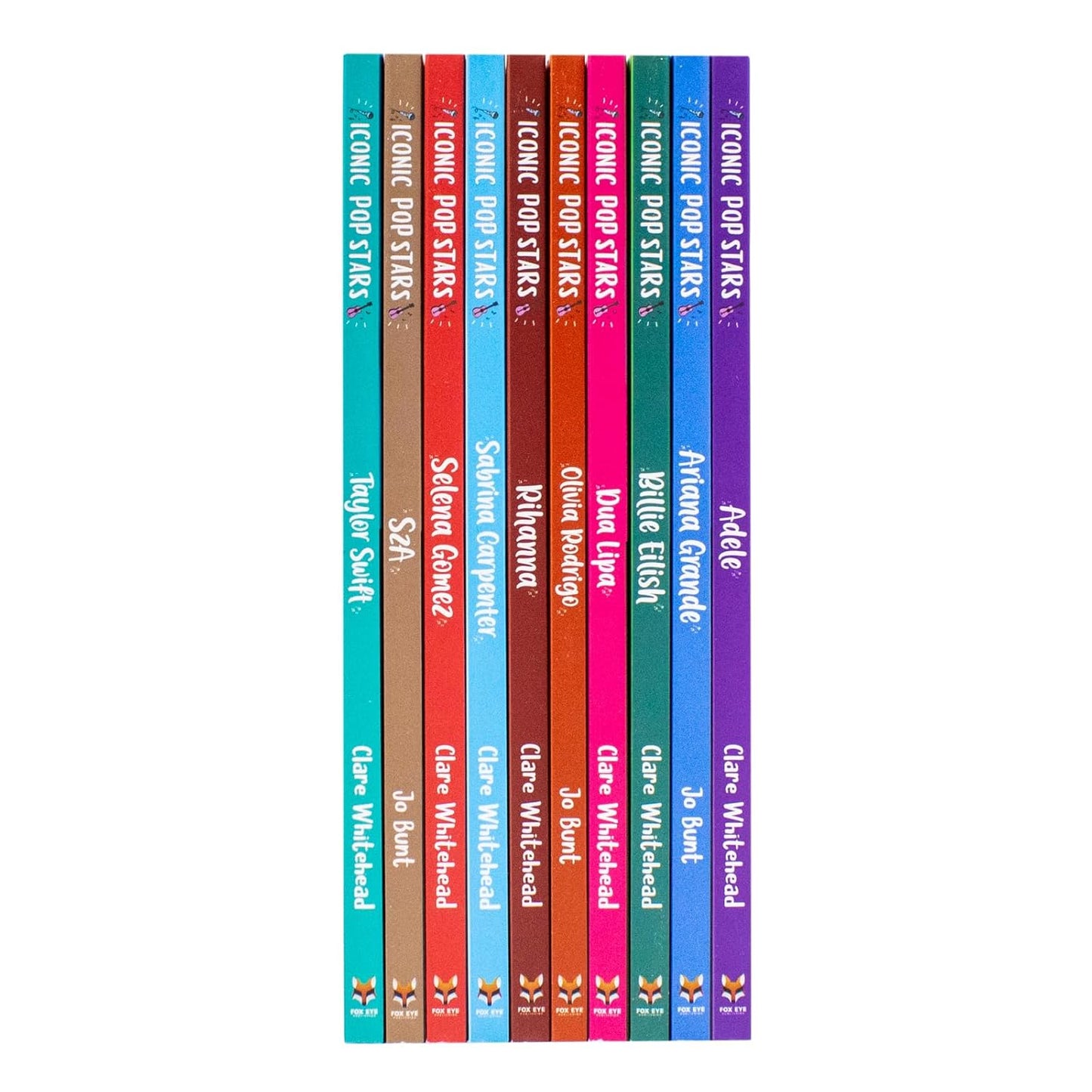 Iconic Music Popstars 10 Story Books Box Set: Rise to Becoming a Superstar (Taylor Swift, Sabrina Carpenter, Ariana Grande, Billie Eilish, SZA, Olivia ... Gomez, Adele, Dua Lipa) (Iconic Popstars) | Paperback
