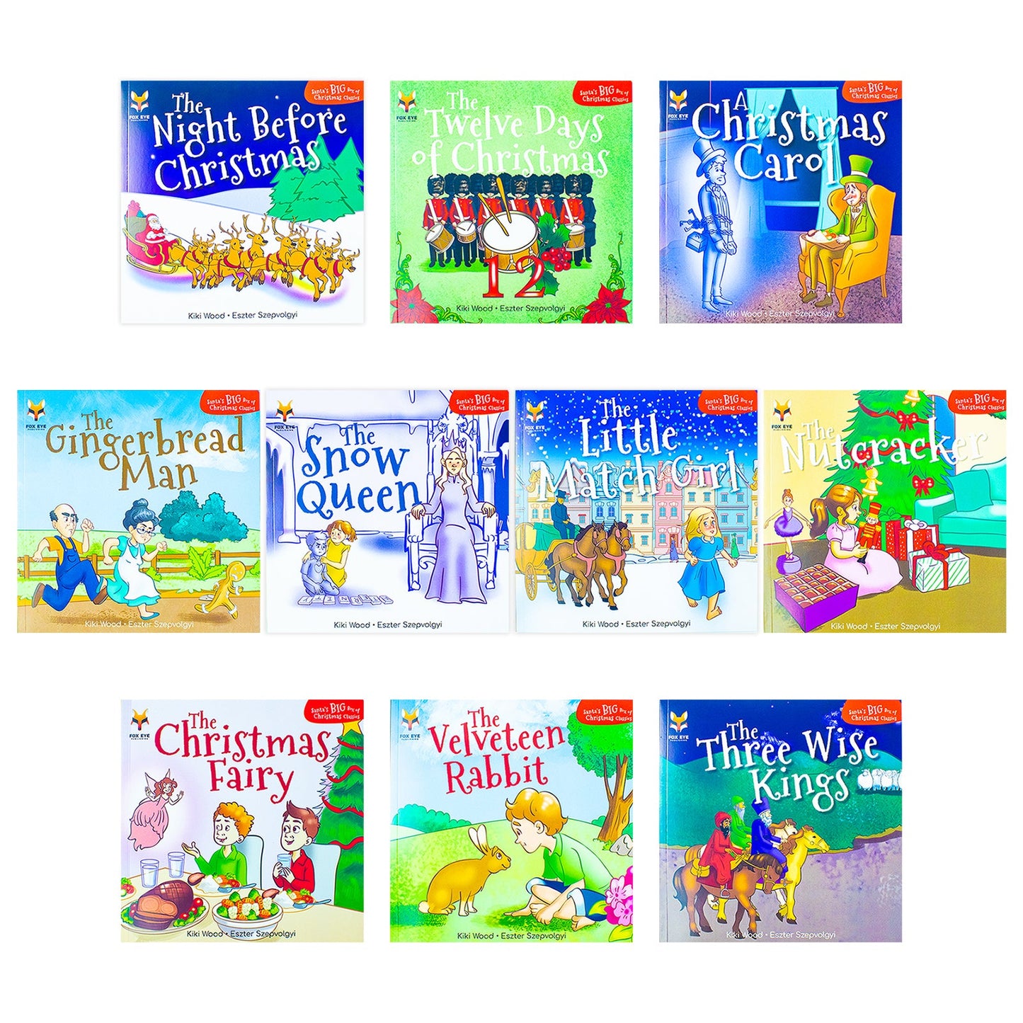 Santa's Big Box of Christmas Classics 10 Book Collection: (A Christmas Carol, The Gingerbread Man, The Snow Queen, The Nutcracker, The Twelve Days of Christmas)