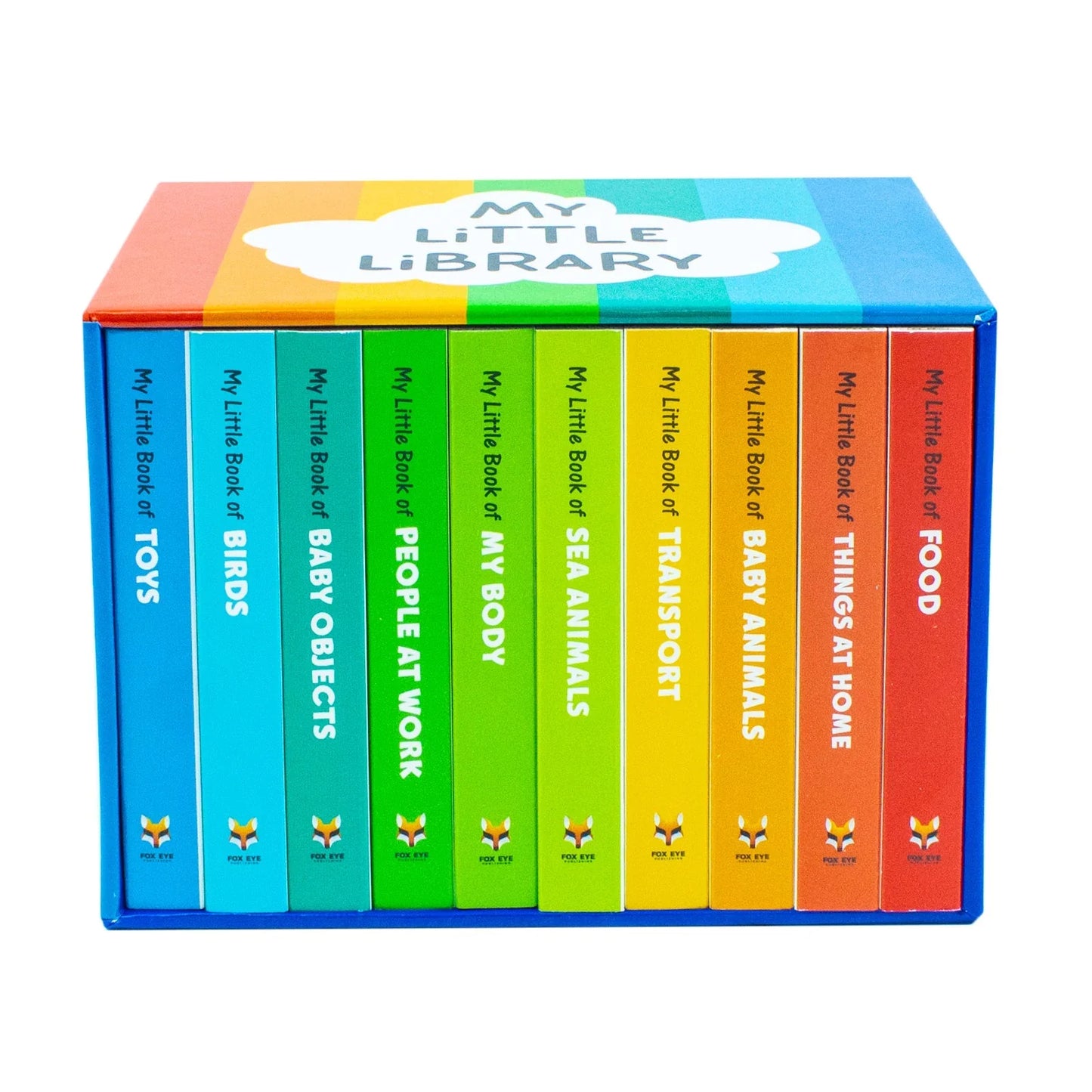 My Little Library – 10-Books Collection Set | Early Learning Board Books for Babies & Toddlers (Animals, Transport, Food, Toys, People & More)