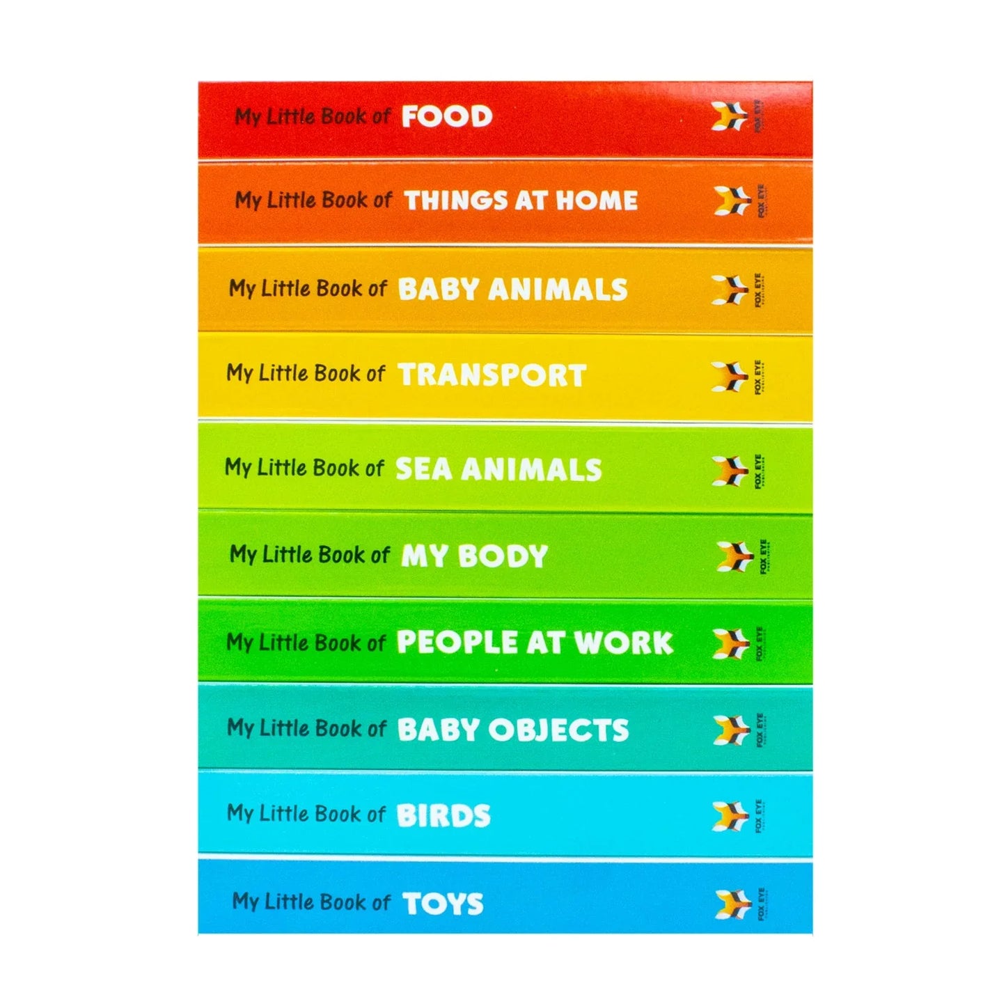 My Little Library – 10-Books Collection Set | Early Learning Board Books for Babies & Toddlers (Animals, Transport, Food, Toys, People & More)