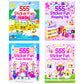 Sticker Dress Up 4 Activity Book Collection Set with Over 555 Fun Stickers Each, Explore Fashion Shopping, Holiday, Princess Palace & Wedding Themes