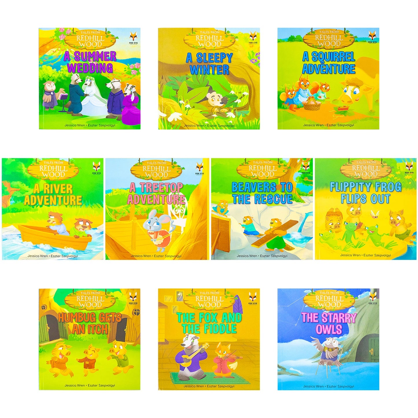 Tales From Redhill Wood 10 Book Set By Jessica Wren (A Summer Wedding,A Sleepy Winter,A Squirrel Adventure,A River Adventure And More)