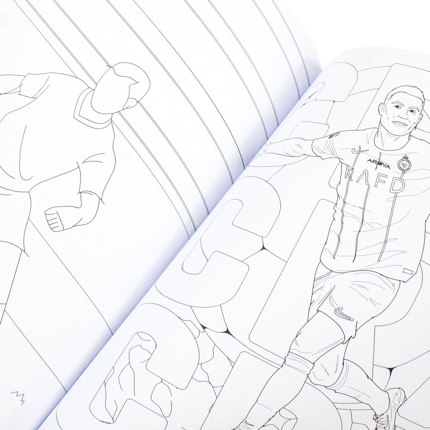 Football Superstars Colouring Book Featuring Ronaldo, Messi, Mbappe, Lamine Yamal, Declan Rice & Many More