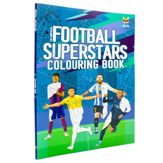 Football Superstars Colouring Book Featuring Ronaldo, Messi, Mbappe, Lamine Yamal, Declan Rice & Many More