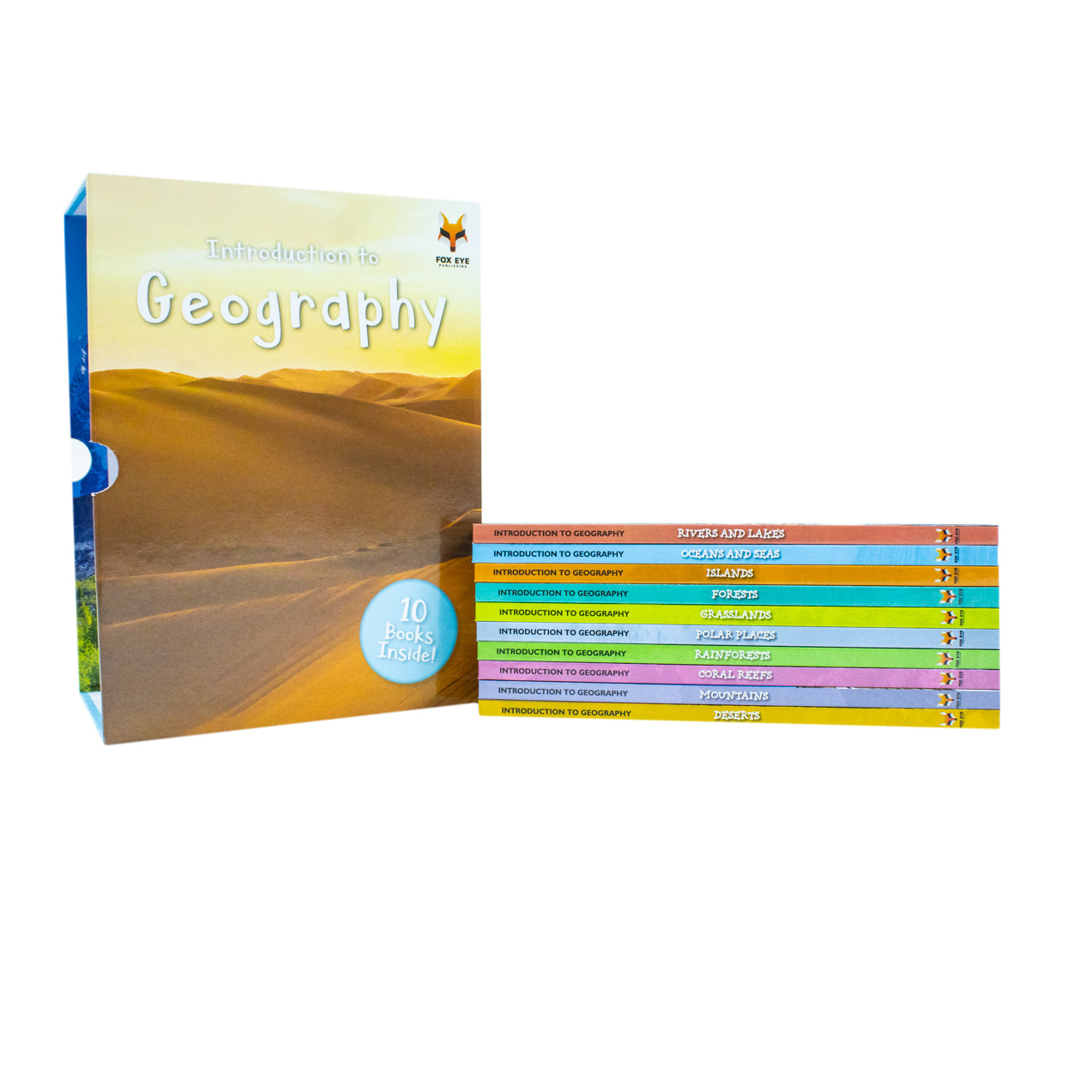 Childrens Introduction To Geography For Beginners 10 Hardback Book Collection Set:: (Coral Reefs, Deserts, Forests, Grasslands, Islands, Mountains, ... Polar Places, Rainforests, Rivers and Lakes)