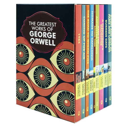 The Greatest Works of George Orwell 9 Books Set Collection Homage to Catalonia, Burmese Days, 1984 & More