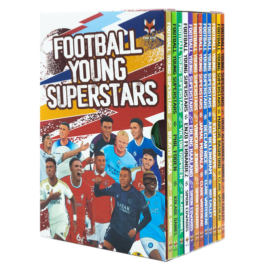 Football Young Superstars 12 Books Box Set (Jude Bellingham, Marcus Rashford, Phil Foden, Bukayo Saka, Kylian Mbappe)