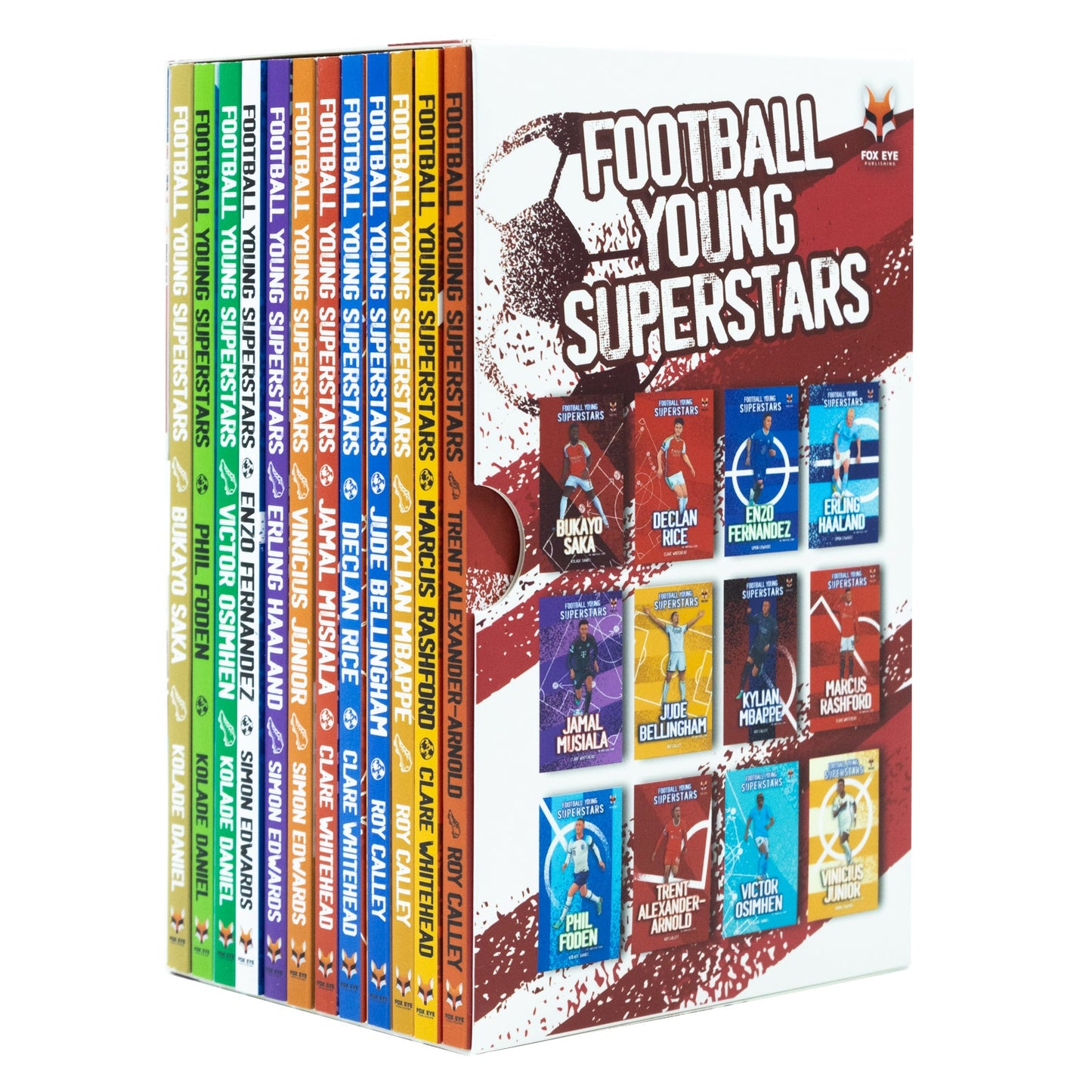 Football Young Superstars 12 Books Box Set (Jude Bellingham, Marcus Rashford, Phil Foden, Bukayo Saka, Kylian Mbappe)