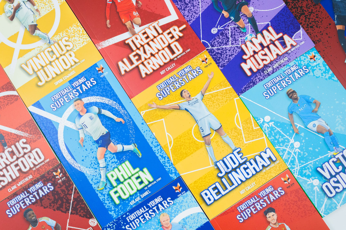 Football Young Superstars 12 Books Box Set (Jude Bellingham, Marcus Rashford, Phil Foden, Bukayo Saka, Kylian Mbappe)