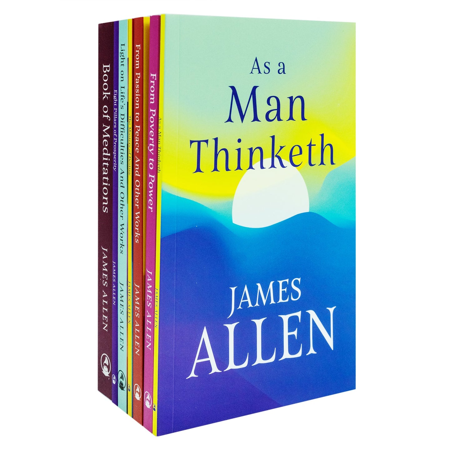 James Allen Self Improvement and Spiritual Growth Book Set Collection (As a Man Thinketh, From Passion to Peace, From Poverty to Power, Light on Life's Difficulties & More!)